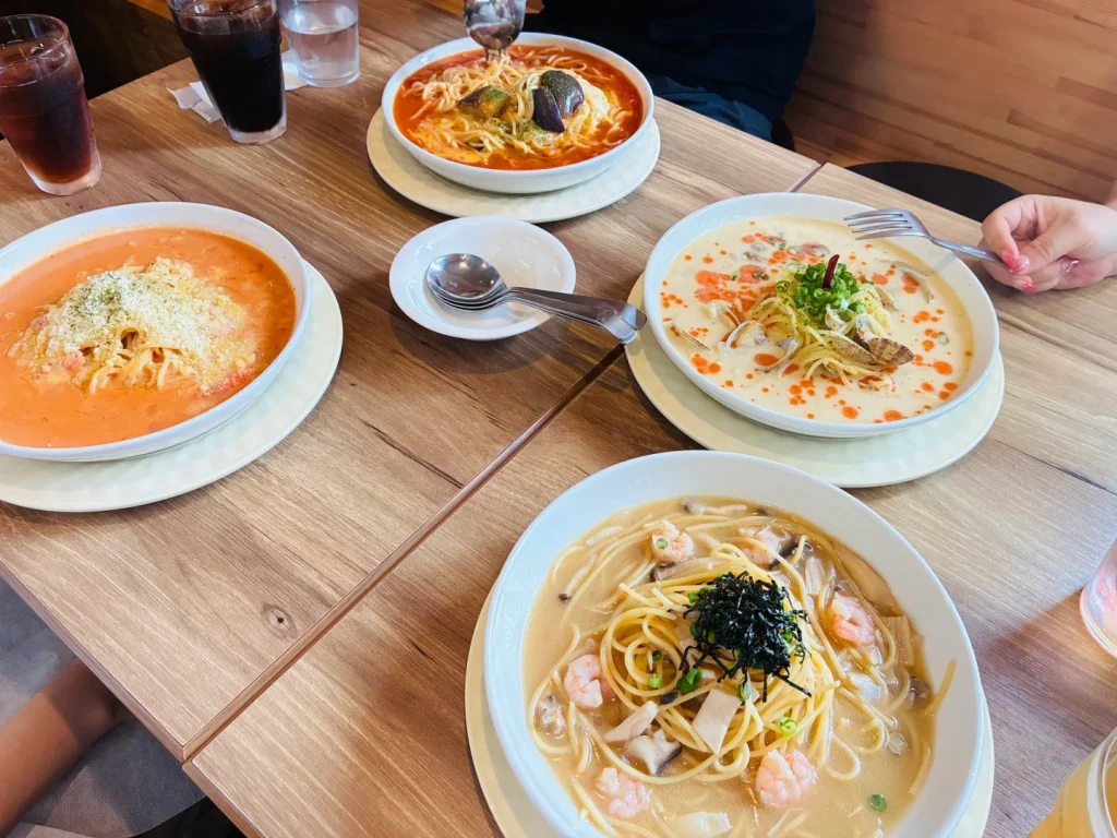 佐久市岩村田のスープパスタ専門店コジローの4種類のパスタ