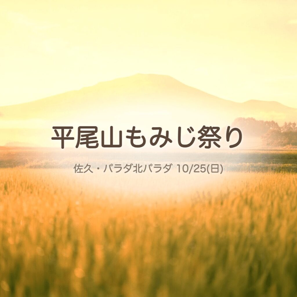 【佐久】平尾山もみじ祭り2026｜紅葉と家族で楽しむ秋イベント