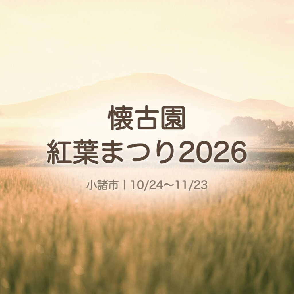 【小諸市】懐古園 紅葉まつり2026（10/24〜11/23）｜ライトアップ・入園料・駐車場