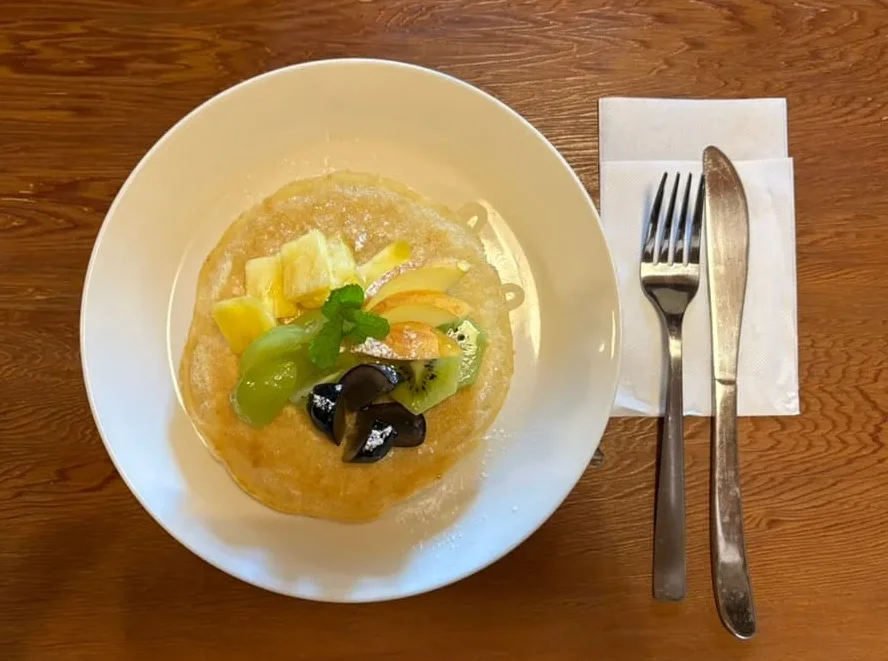 農カフェわのんの玄米粉のホットケーキ